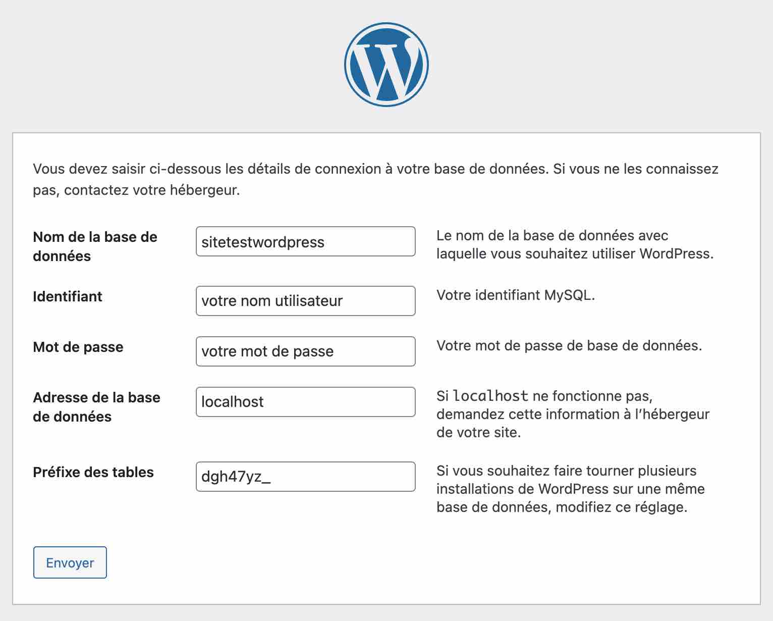 Installation WordPress